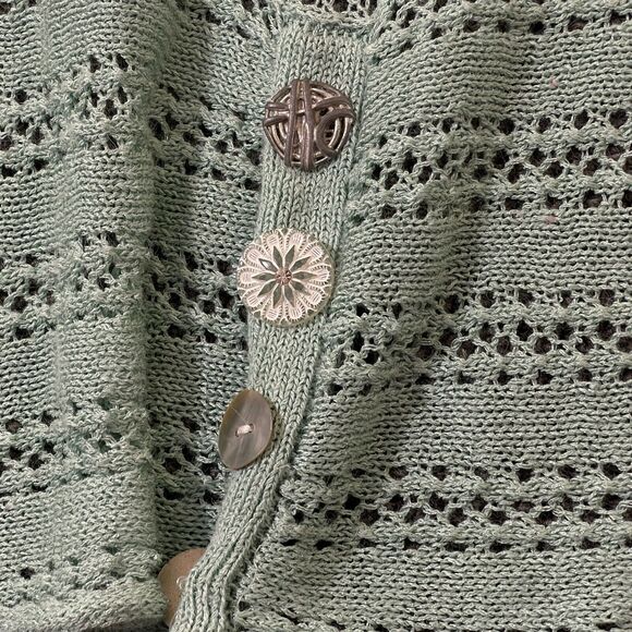 Soft Surroundings Wrap Womens Size Small S Open Knit Cape Cover Up Sleeveless - Picture 4 of 7